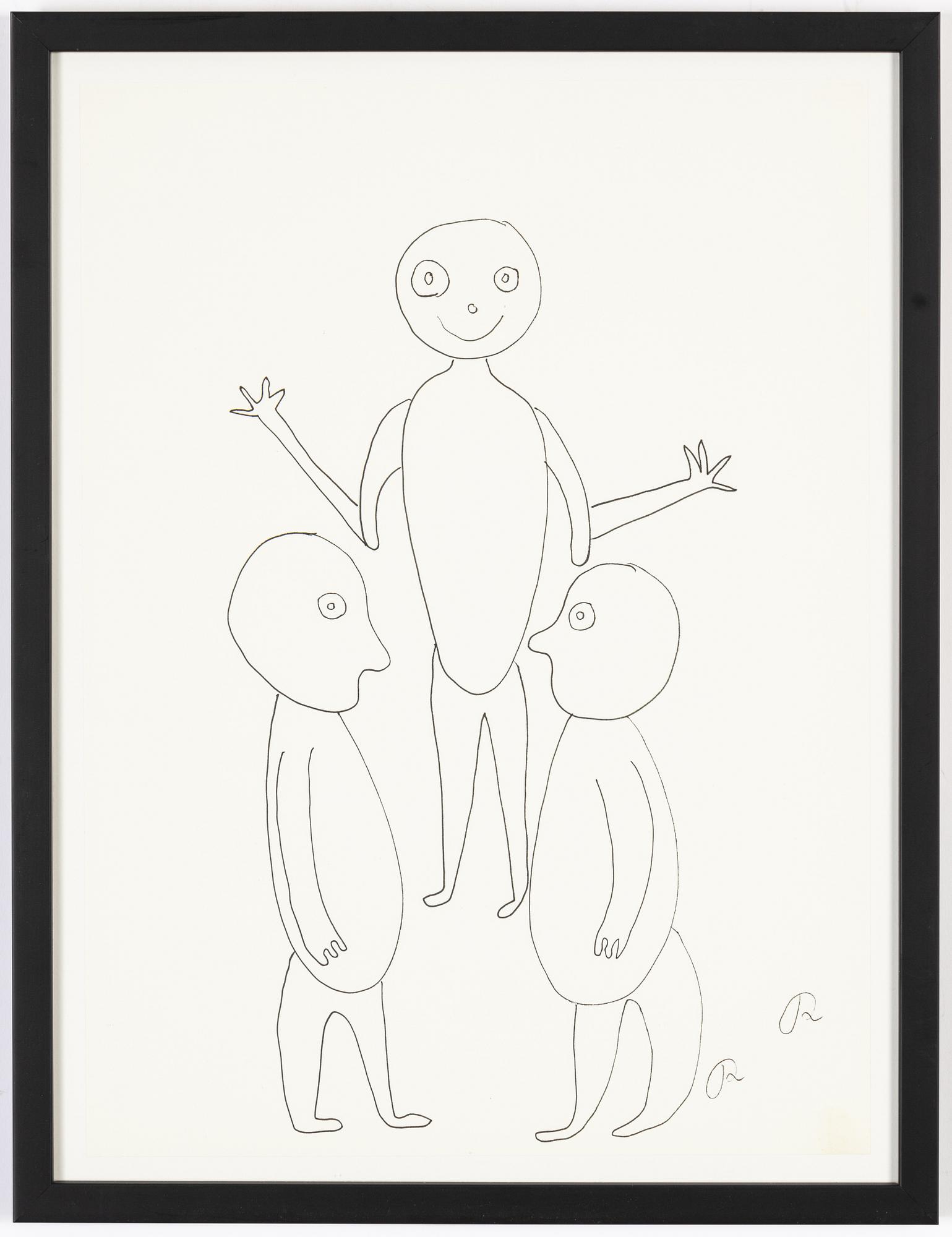 Roger Risberg, indian ink drawing, signed. Executed in 2008.