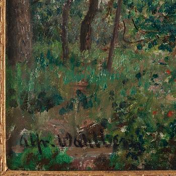 Alfred Wahlberg, Spring landscape from France.