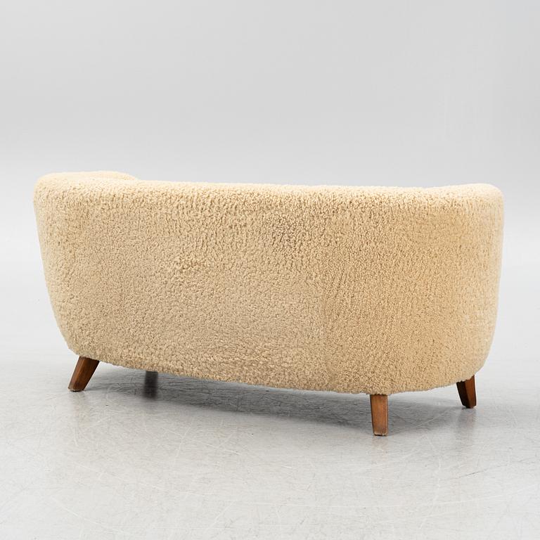 Soffa, Danish Modern, modell 185, Slagelse møbelværk, 1940-tal.