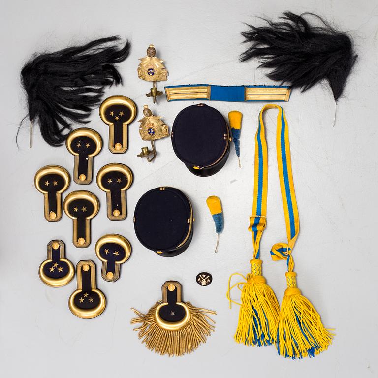 A Swedish military uniform with accessories, for officer Norrbottens Regemente I19.