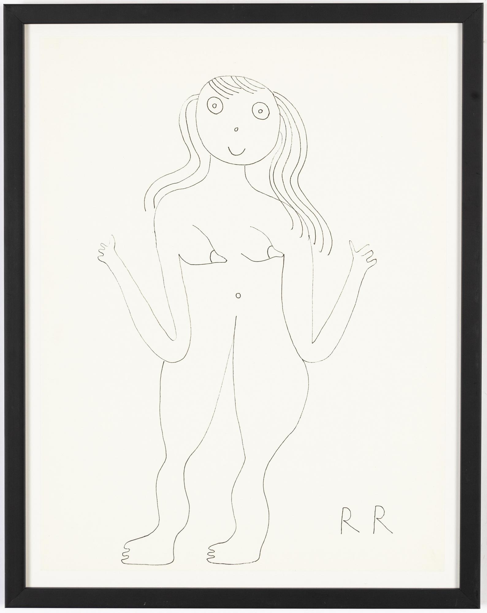 Roger Risberg, indian ink drawing, signed. Executed in 2008.