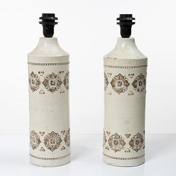 Bordslampor, ett par, Bitossi för Bergboms, 1900-talets andra hälft.