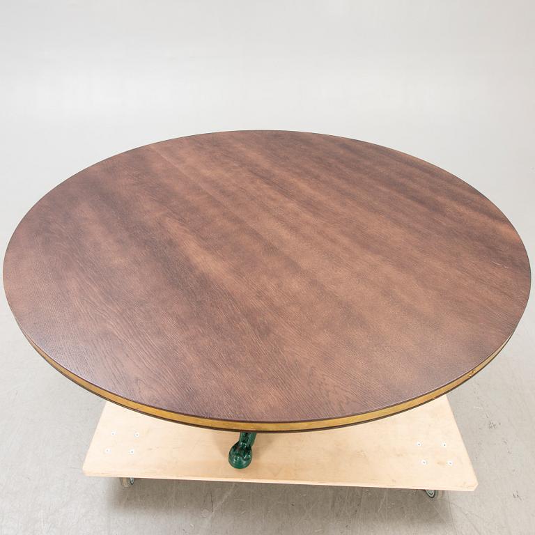 Table, cast iron base, 20th century.