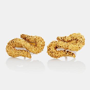 857. A pair of 18K gold Zolotas cufflinks.