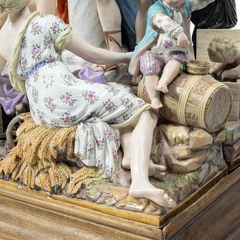 Meissen, Figurgrupp, porslin, "Allegorie der Handel", 1800-tal.