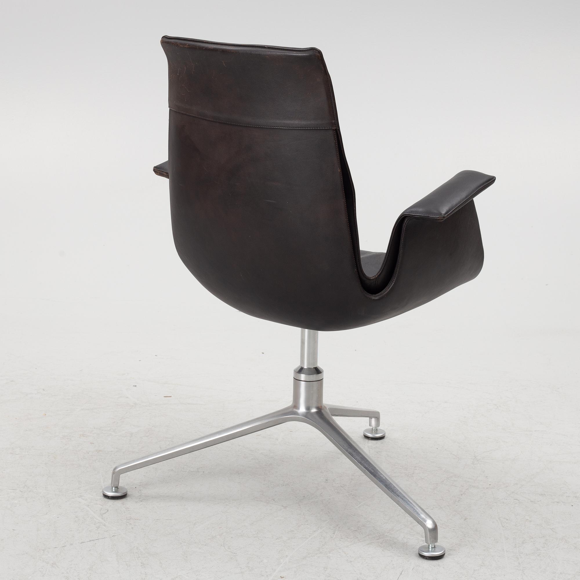 Preben Fabricius & Jørgen Kastholm, armchair model FK 6725 'Tulip, Kill International, 1960s.