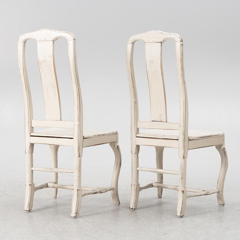 A pair of late Baroque chairs, 18th century.
