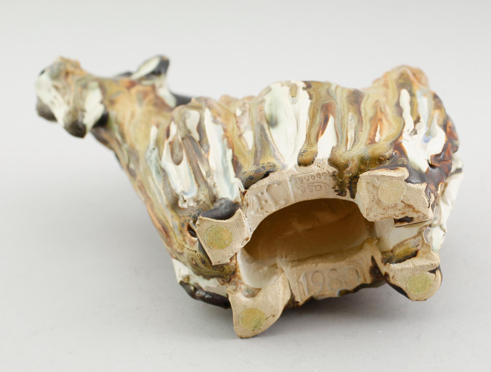 SKULPTUR, stengods, Klaes Göran Klaesson, Klase J:r, Höganäs, 1980.