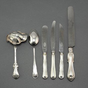 17 pcs of silver cutlery from 19th and 20th century.