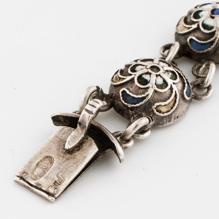 A Russian enamel bracelet.