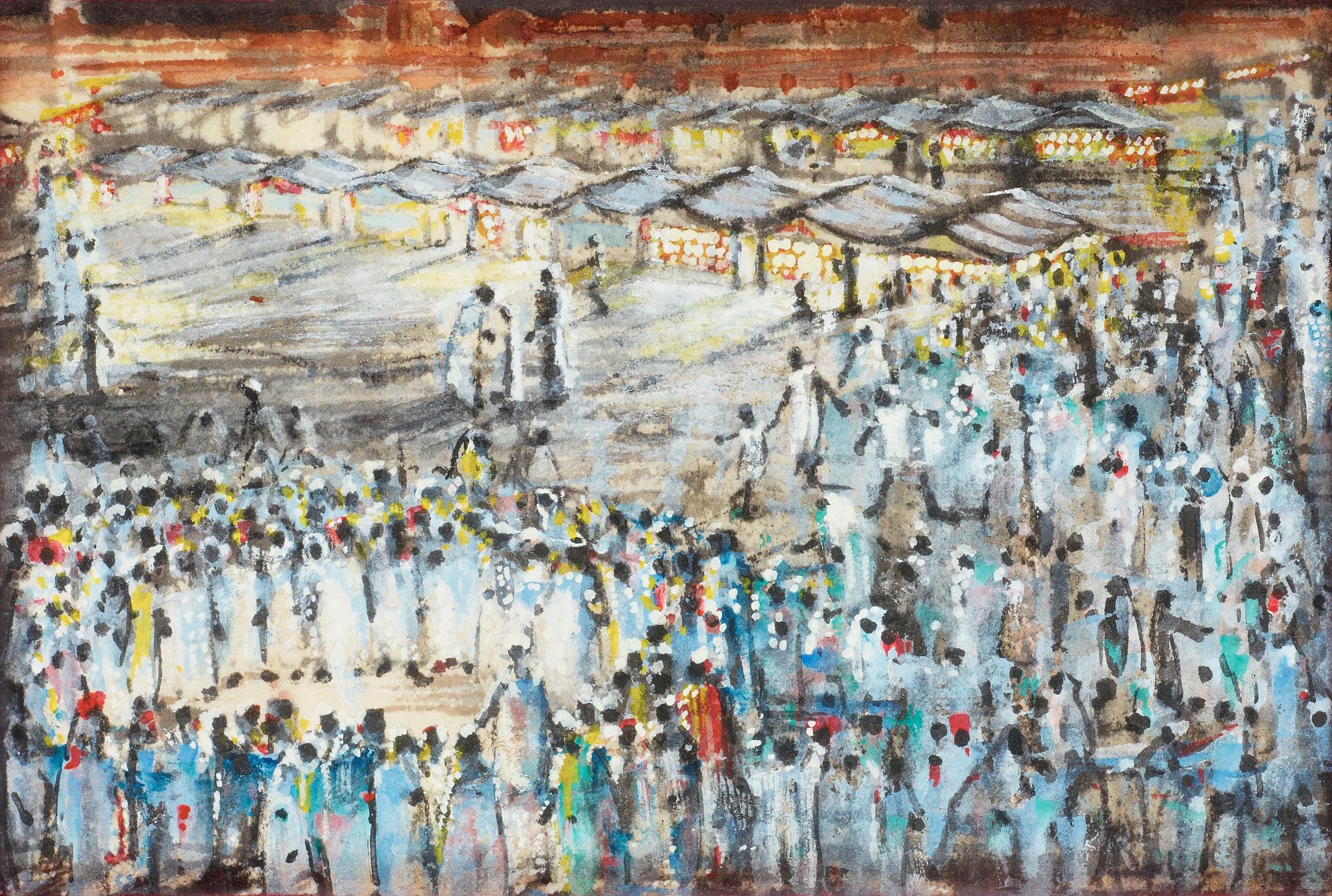 Brion Gysin, Djama Elfna Market, Marrakech, Morocco.