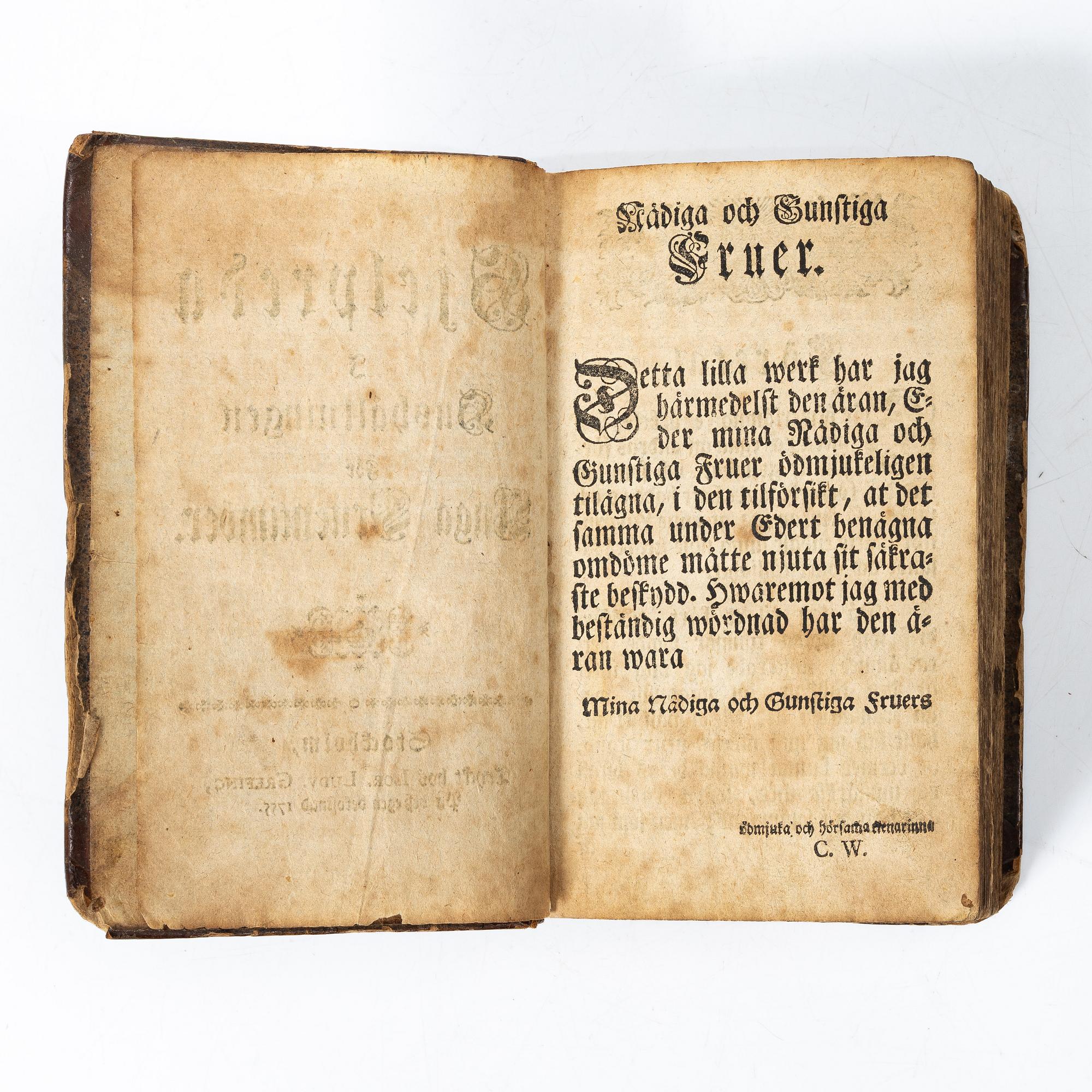 Cajsa Warg i första upplagan, 1755.