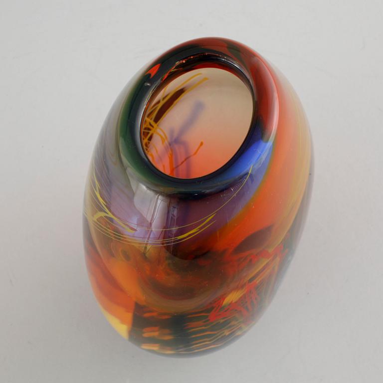 BERIT JOHANSSON, vase, glass, Sjöhyttan, signed and dated 2003.