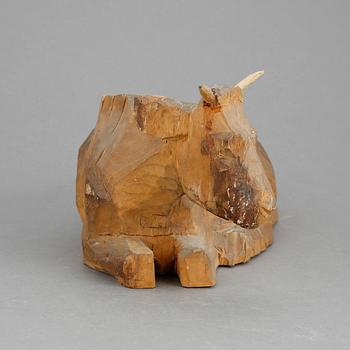 AXEL PETERSSON DÖDERHULTARN, skulptur, trä, signerad A.P samt stämplad.