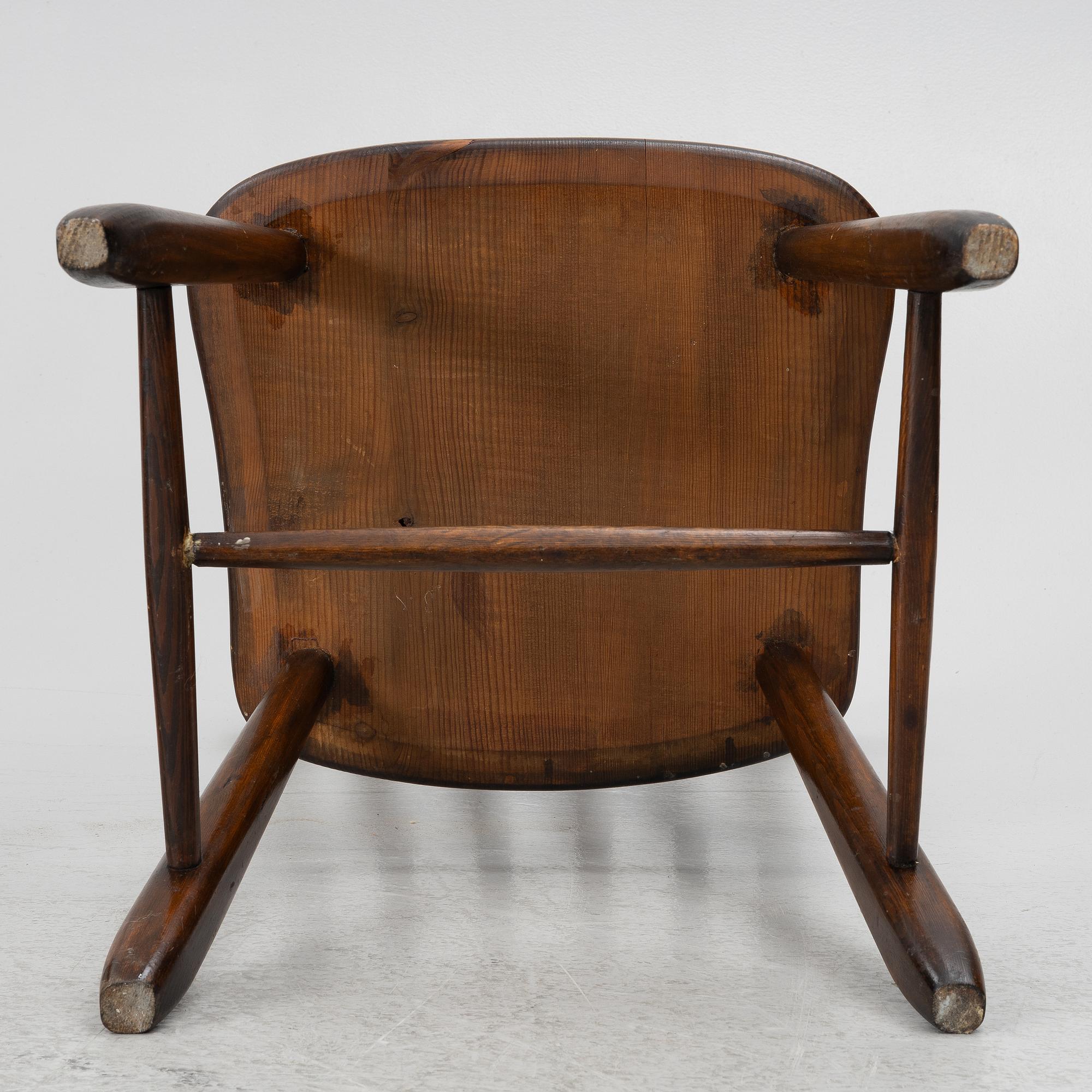 Nordiska Kompaniet, stolar, fyra stycken, "Hytte", 1940-tal.