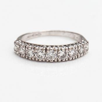 A 14K white gold ring with diamonds ca. 0.66 ct in total. Finnish import marks 1987.