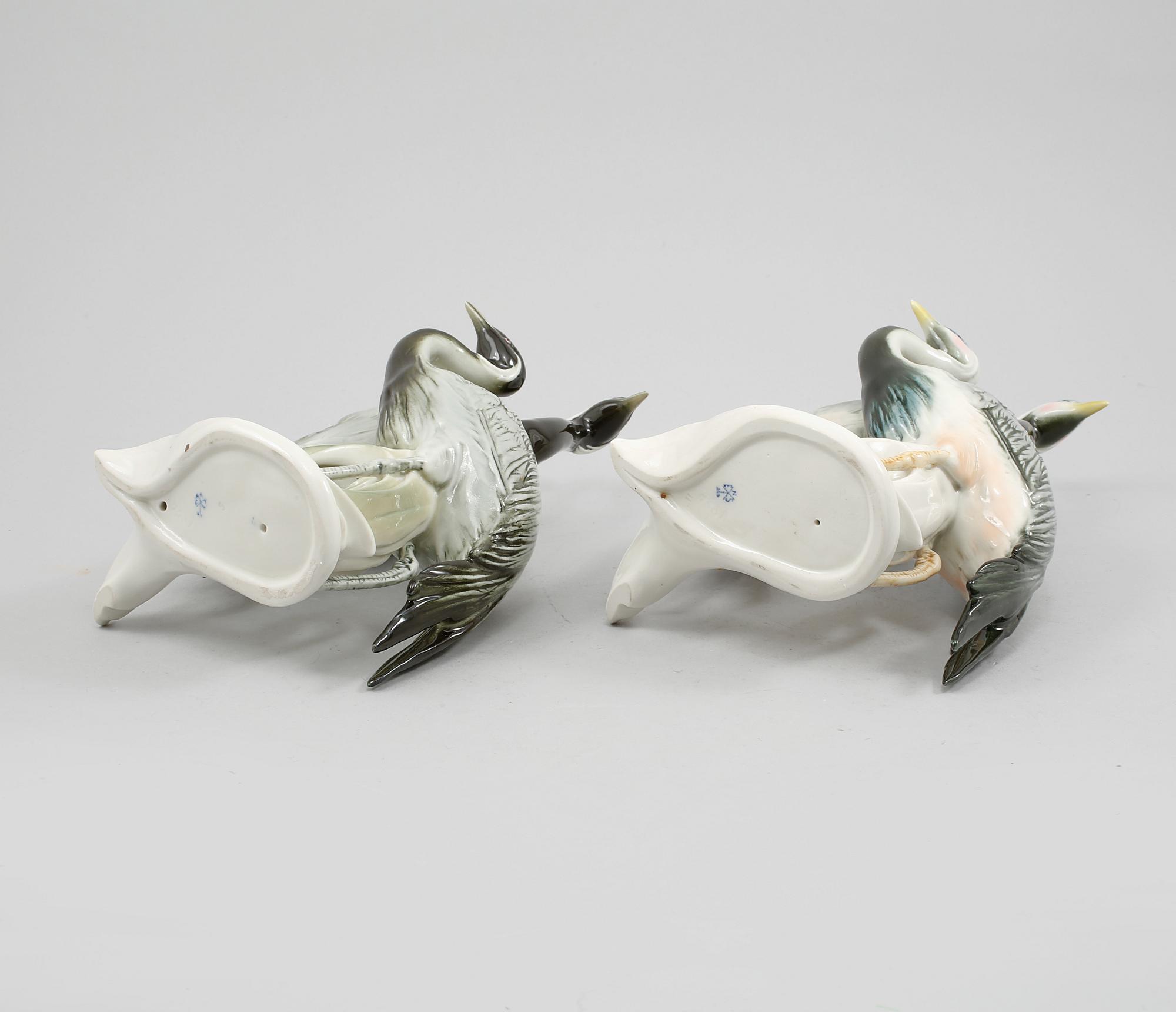 FIGURINER, 2 st, porslin, Karl Ens, Tyskland, 1900-talets andra hälft.