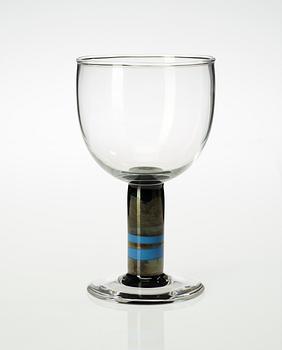 A Gunnar Cyrén glass goblet, Orrefors 1967.