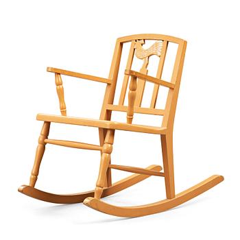 Carl Hörvik, A Carl Hörvik children's rocking chair, Nordiska Kompaniet, the model exhibited in Gothenburg 1923.