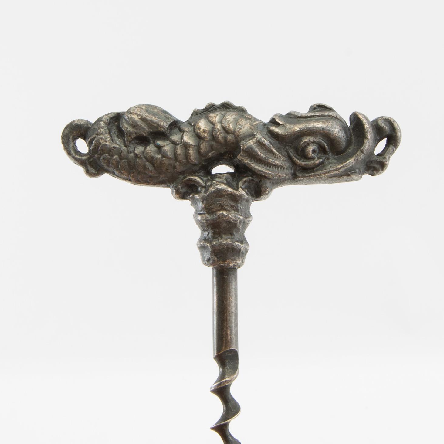 Corkscrews 6 pcs Art Nouveau early 1900s pewter.