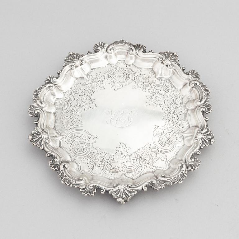 A silver salver, mark of Martin, Hall & Co (Richard Martin & Ebenezer Hall), Sheffield 1902.