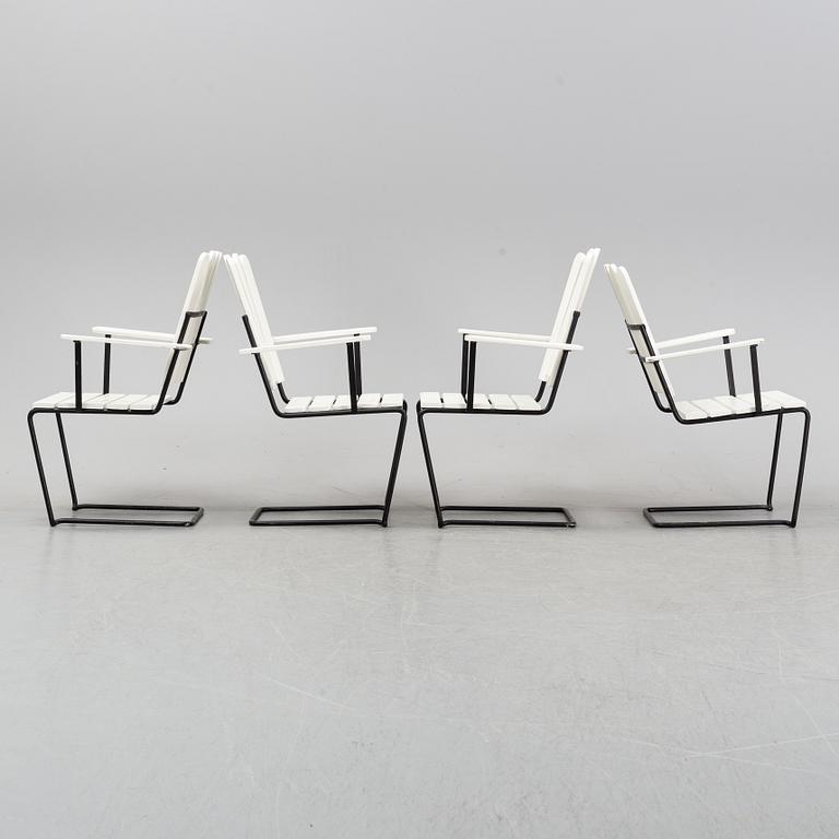 A set of four "A2" garden chairs by Artur Lindqvist for Grythyttan, second half of the 20th century.