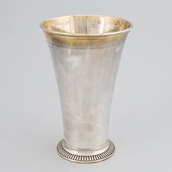 A Swedish Silver Beaker or Vase, mark of CG Hallberg, Stockholm 1953.