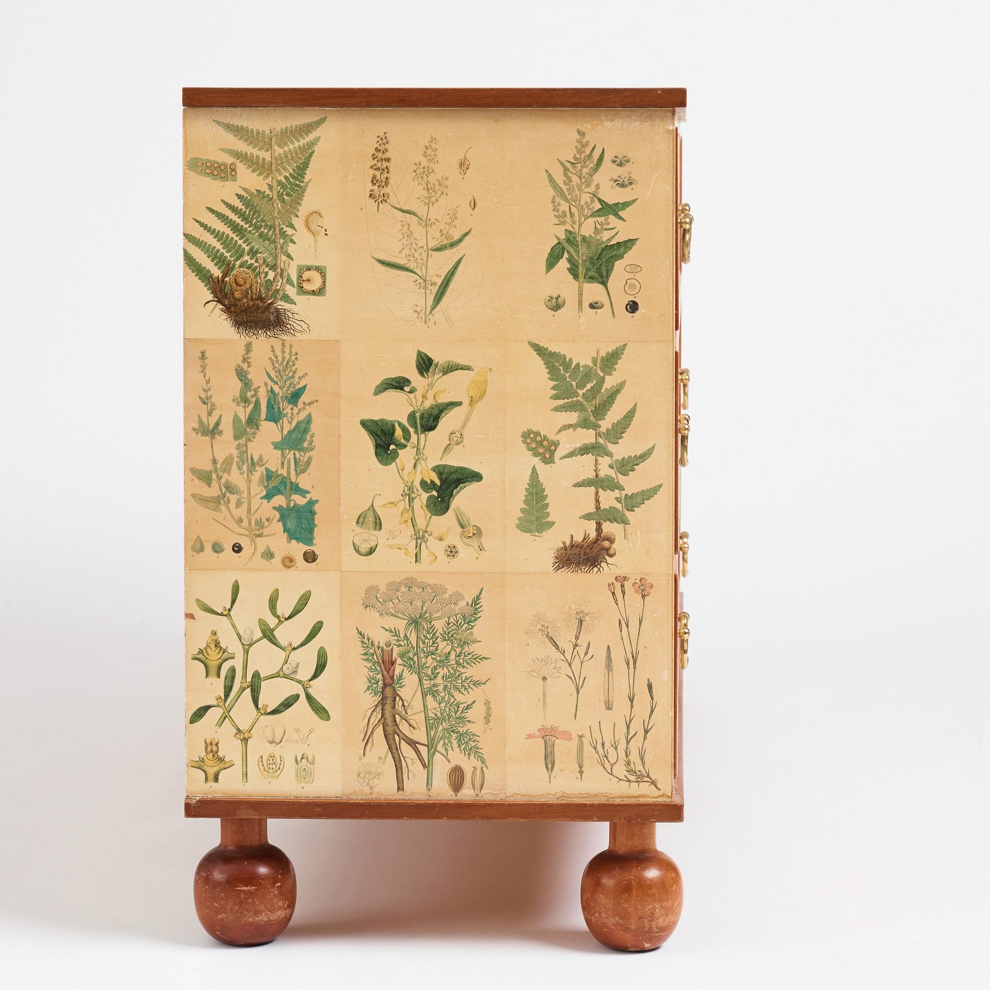 Josef Frank, a 'Flora' chest of drawers, Svenskt Tenn Sweden 1950s.