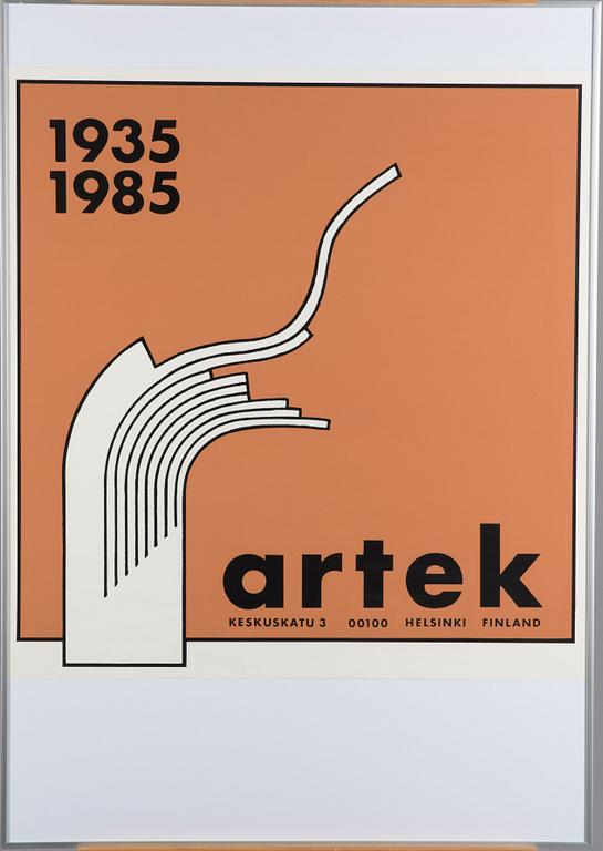 AFFISCH, "Artek 1935-1985", design Ben af Schultén.