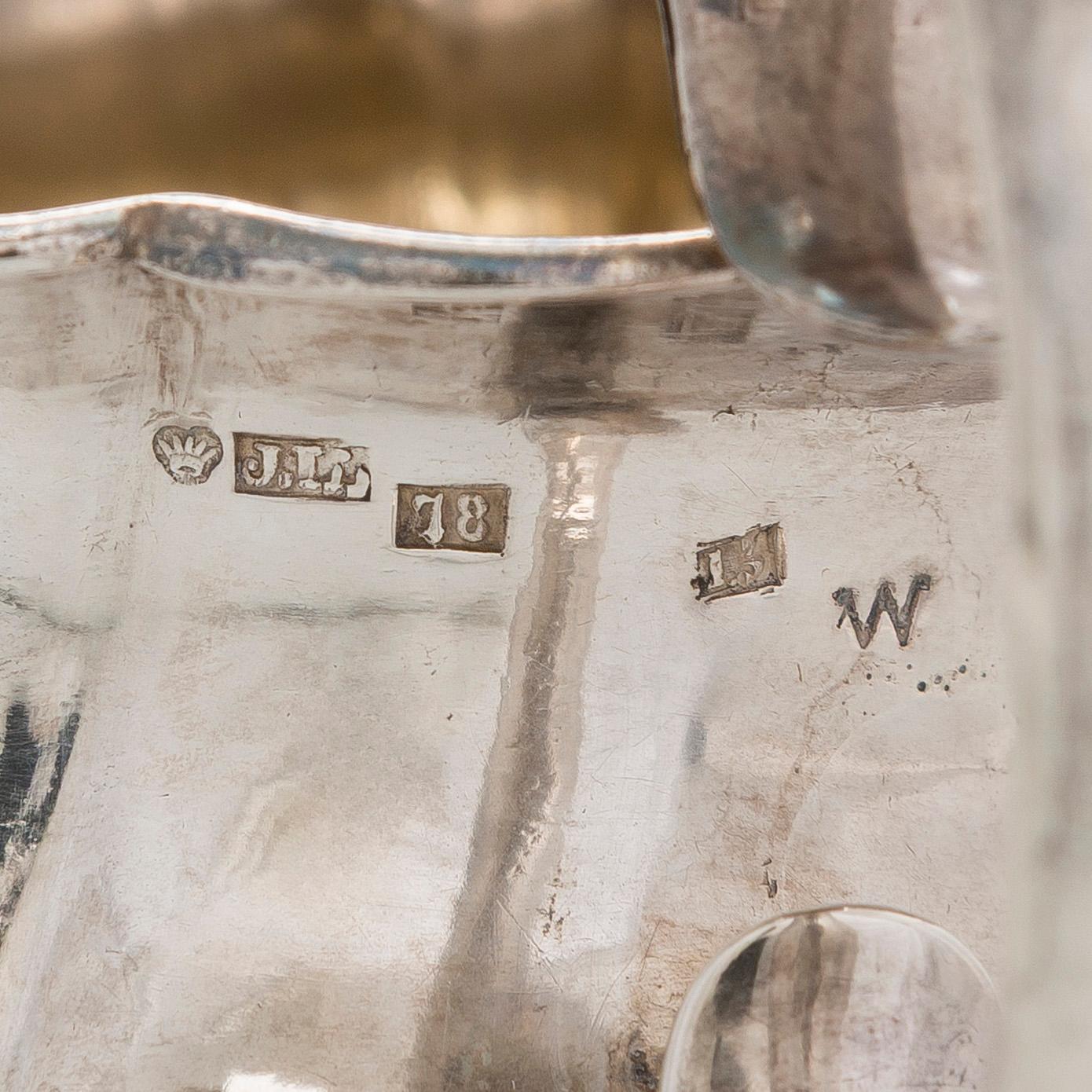 Gräddsnäcka, sked och soppslev, silver, Viborg och Fredrikshamn, 1866-1892.