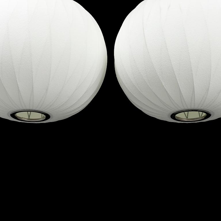 Two HAY Nelson Bubble lamps "Ball", design George Nelson, Modernica, Los Angeles, 2014.