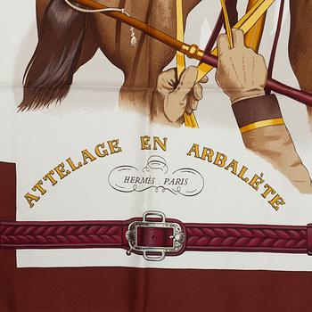 Hermès, scarf, "Attelage en Arbalète".