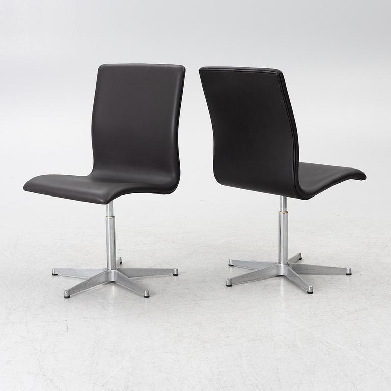 Arne Jacobsen, Stolar 4 st. "Oxford Chair", Fritz Hansen, Danmark.