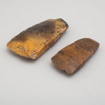 Two mid neolithic flint axes.