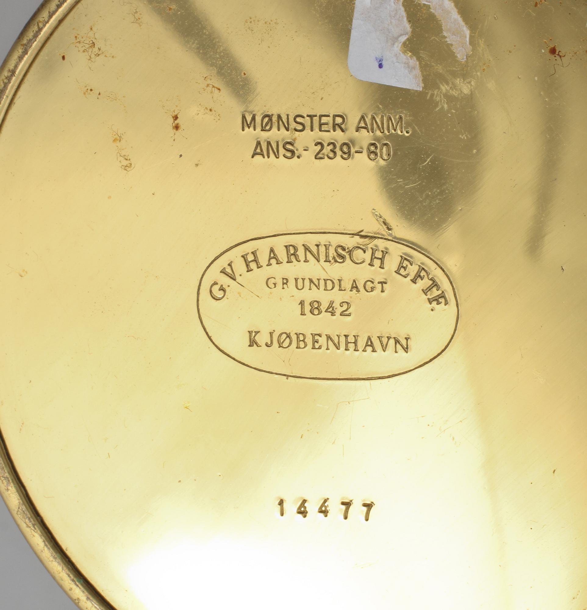 OLJELAMPOR, ett par, GV Harnisch, Köpenhamn, 1900-talets andra hälft.