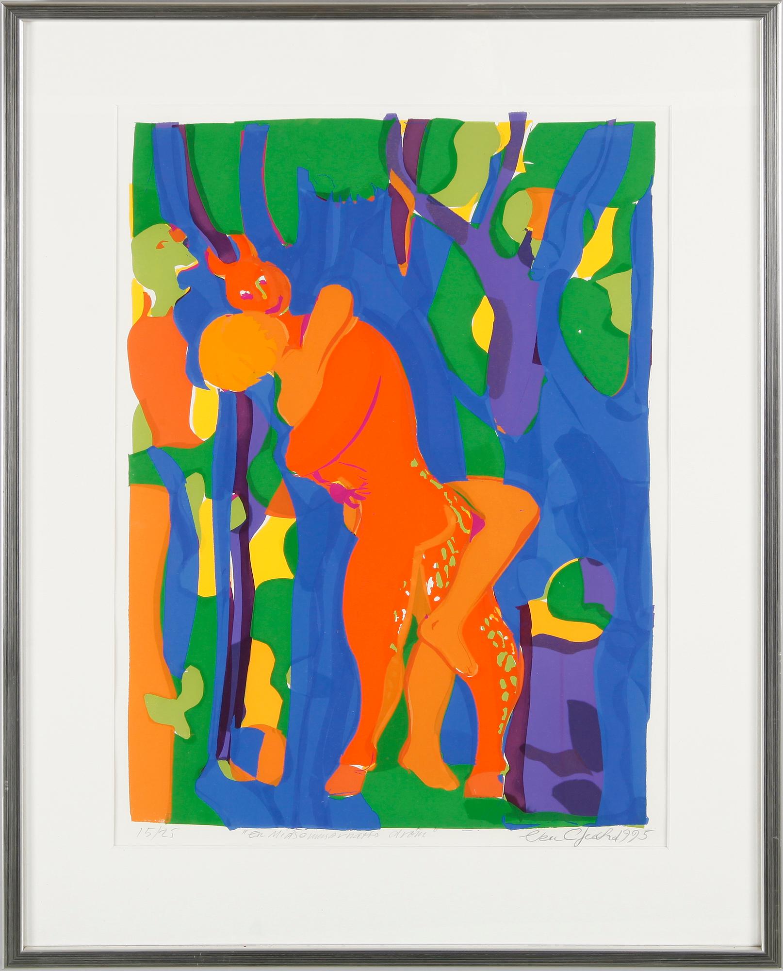 ERIK ELFVEN, färglitografi, sign och dat 1995, numr 15/25.