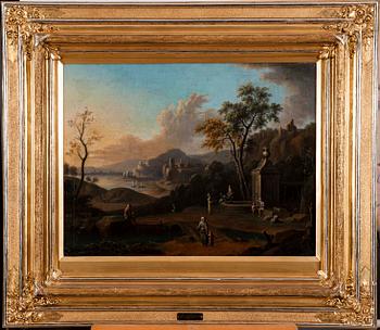 TUNNISTAMATON TAITEILIJA, maalauksia, pari, aikainen 1800-luku, öljy kankaalle.