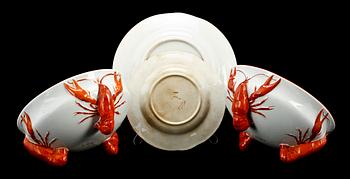 KRÄFTSERVISDELAR, 16 st, flintgods, Rörstrand.