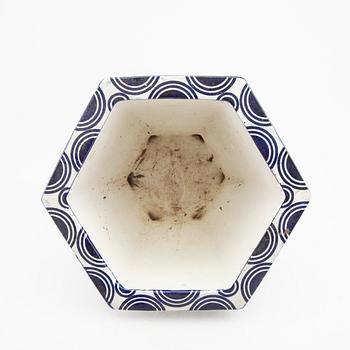 A Rörstrand "Snöckan" floeer pot flintware early 1900s.