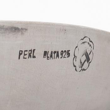 Bowl dish, sterling silver, Peru, 20th century.