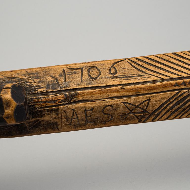 MANGELBRÄDE, allmoge, daterad 1706.