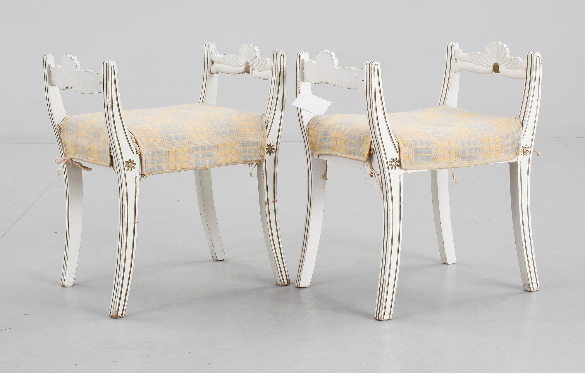 BANKETTER, ett par, provinsiell senempire, 1800-talets första hälft/mitt.