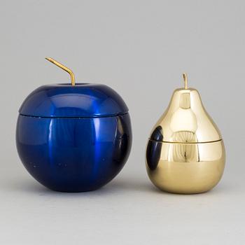 Two fruit-shaped metal ice buckets, second half of the 20th Century.