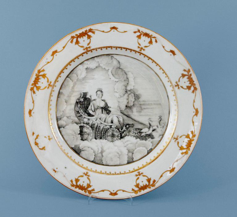 FAT, kompaniporslin. Qing dynastin, Qianlong (1736-95).