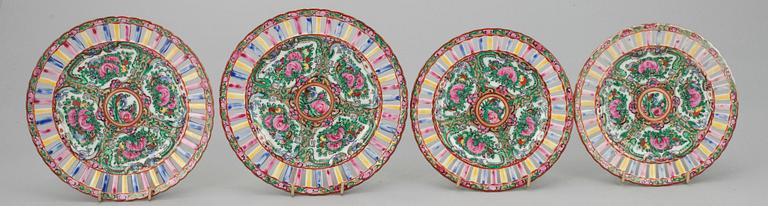 LAUTASIA, 2 paria, posliinia, myöh. Qing-dynastia (1644-1912), Kanton noin 1900.