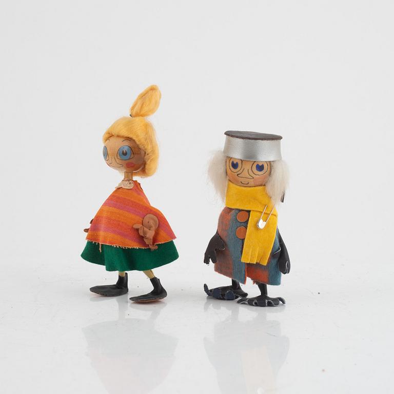 Moomin figures, 2 pcs, Atelier Fauni, Finland, 1950s/60s.