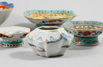 PARTI PORSLIN, 9 delar, Kina, 1800/1900-tal.
