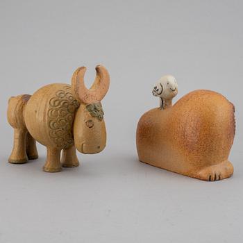 Lisa Larson, Two stoneware figurines, Gustavsberg.
