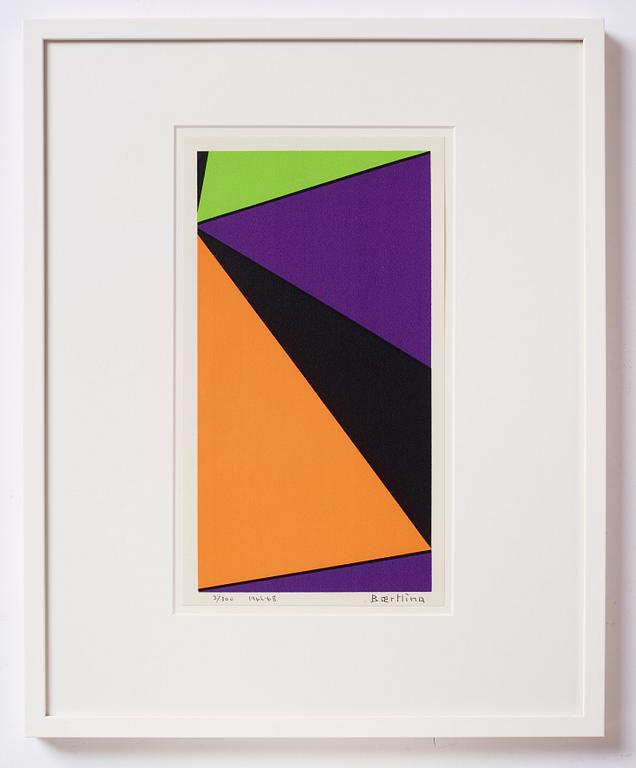 Olle Baertling, färgserigrafi, 1962-68, signerad 3/300.