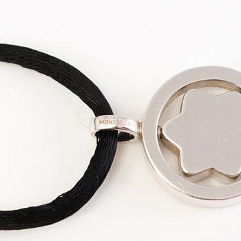 MONTBLANC, halsband med liten diamant och örhängen, "Star collection", silver.